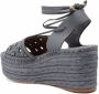 Tory Burch Mandgeweven espadrilles met plateauzool Blauw - Thumbnail 3