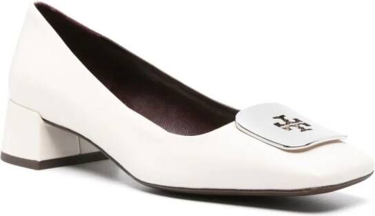 Tory Burch Georgia leren pumps Beige