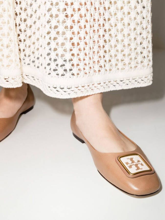 Tory Burch Georgia Bombé ballerina's Beige