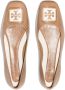 Tory Burch Georgia Bombé ballerina's Beige - Thumbnail 4