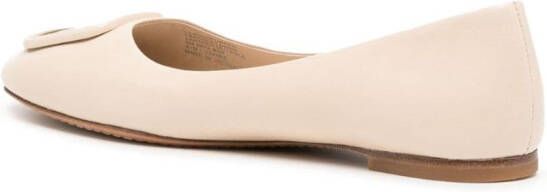 Tory Burch Georgia ballerina's met logoplakkaat Beige
