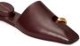 Tory Burch Geperforeerde leren slippers Bruin - Thumbnail 4