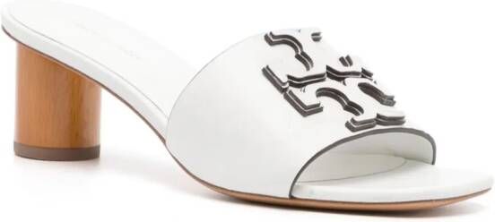Tory Burch 55 mm Ines leren muiltjes Wit
