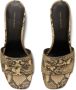 Tory Burch Ines 55mm sandalen met slangenleer-effect Bruin - Thumbnail 3