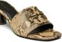 Tory Burch Ines 55mm sandalen met slangenleer-effect Bruin - Thumbnail 4