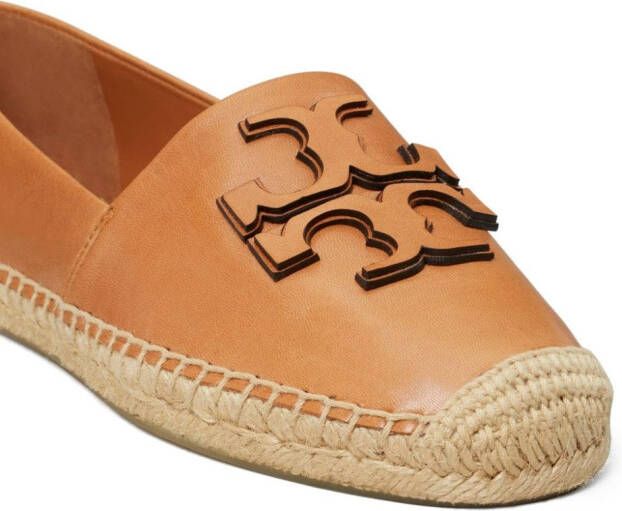 Tory Burch Ines leren espadrilles Bruin