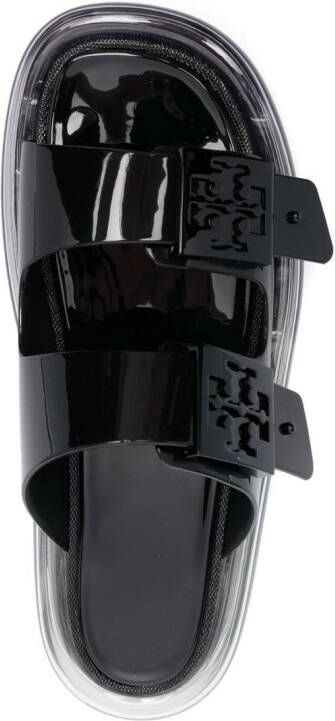 Tory Burch Bubble Jelly slippers met gesp Zwart