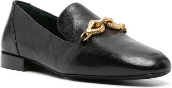 Tory Burch Jessa loafers met schakelketting Zwart