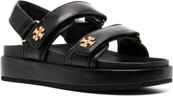 Tory Burch Kira leren sandalen Zwart