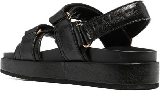 Tory Burch Kira leren sandalen Zwart