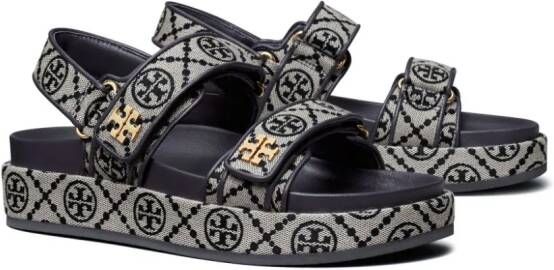 Tory Burch Kira Sport sandalen met monogram Blauw