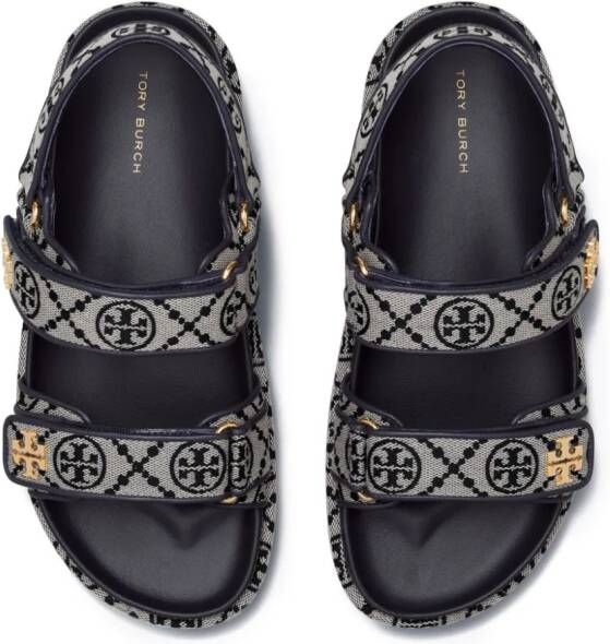 Tory Burch Kira Sport sandalen met monogram Blauw