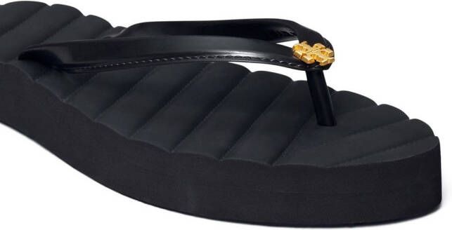 Tory Burch Kira teenslippers Zwart