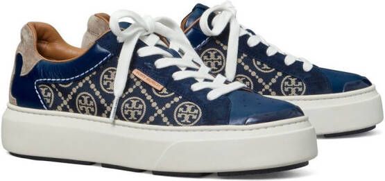 Tory Burch Ladybug sneakers met monogram Blauw