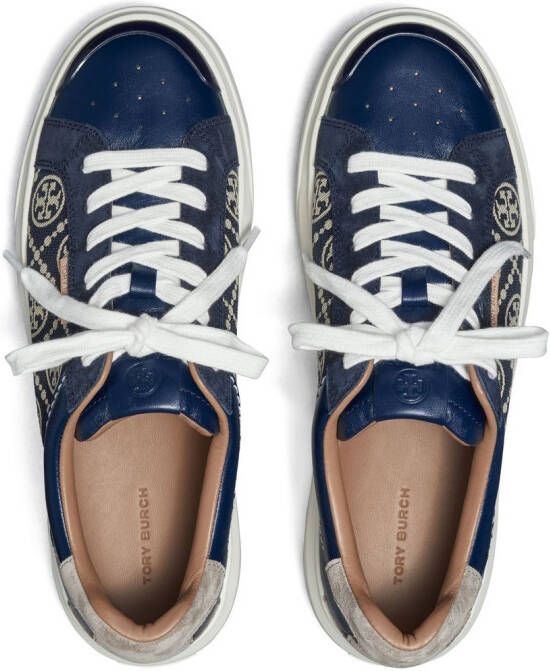 Tory Burch Ladybug sneakers met monogram Blauw