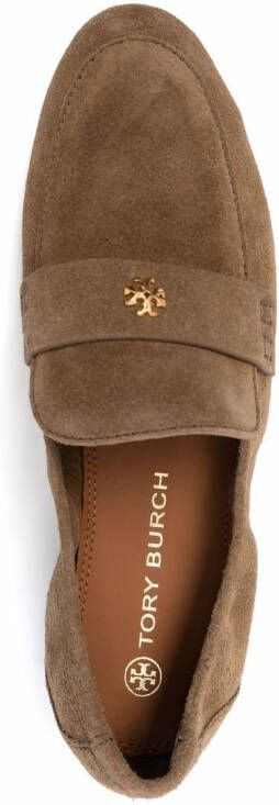 Tory Burch Leren loafers Bruin