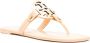 Tory Burch Leren teenslippers Beige - Thumbnail 2