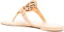 Tory Burch Leren teenslippers Beige - Thumbnail 3