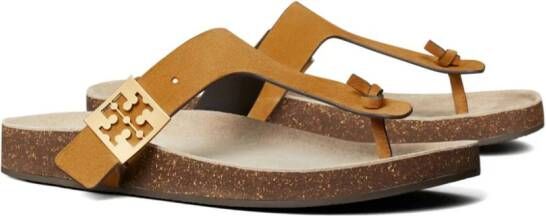 Tory Burch Mellow Thong leren sandalen Geel