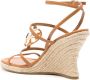 Tory Burch Miller 85 mm leren espadrilles Bruin - Thumbnail 3