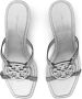 Tory Burch Miller Bombé metallic muiltjes Zilver - Thumbnail 4