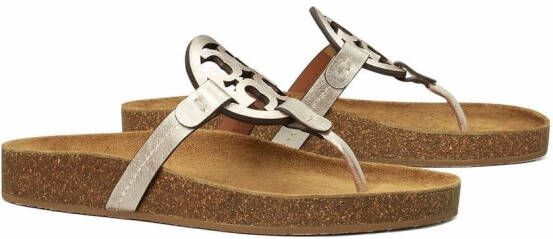 Tory Burch Miller Cloud leren sandalen Goud