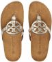 Tory Burch Miller Cloud leren sandalen Goud - Thumbnail 3