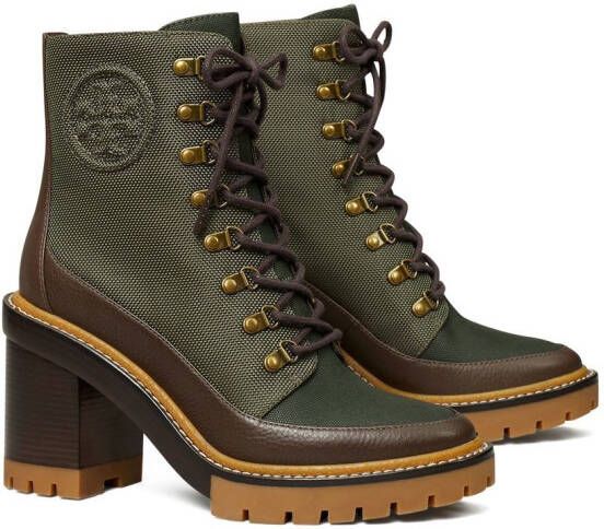 Tory Burch Miller enkellaarzen met chunky zool Groen