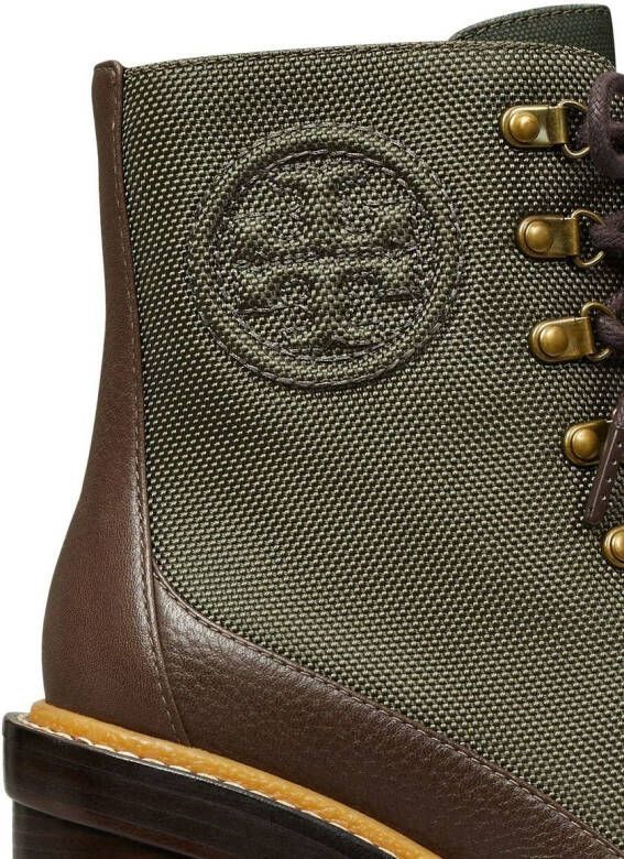 Tory Burch Miller enkellaarzen met chunky zool Groen