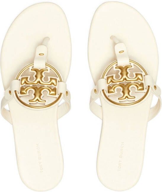 Tory Burch Miller leren sandalen Wit