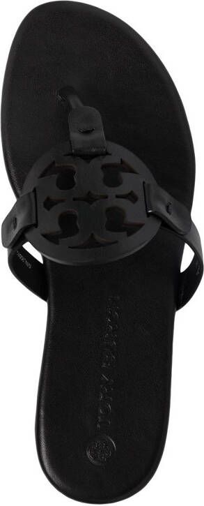 Tory Burch Miller leren sandalen Zwart