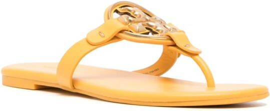 Tory Burch Miller sandalen met logoplakkaat Geel
