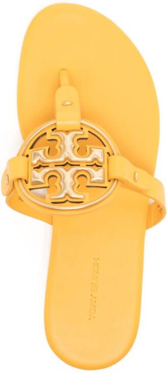 Tory Burch Miller sandalen met logoplakkaat Geel