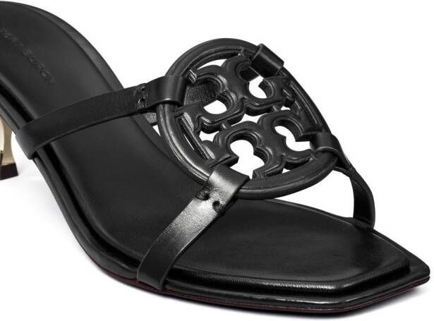 Tory Burch Geo Bombe Miller 55mm leren sandalen Zwart