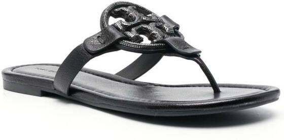 Tory Burch Miller sandalen met logoplakkaat Zwart