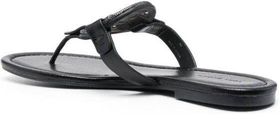 Tory Burch Miller sandalen met logoplakkaat Zwart
