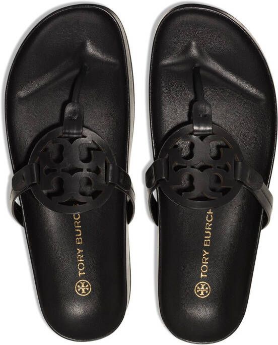 Tory Burch Miller sandalen met monogram Zwart