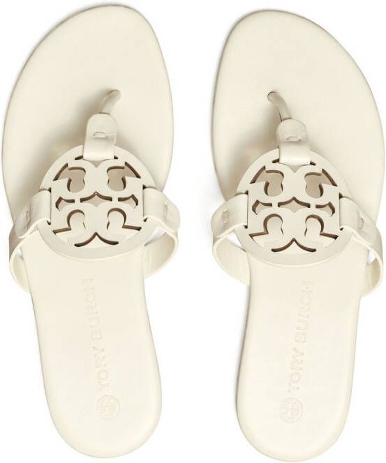 Tory Burch Miller sandalen met teenbandje Beige