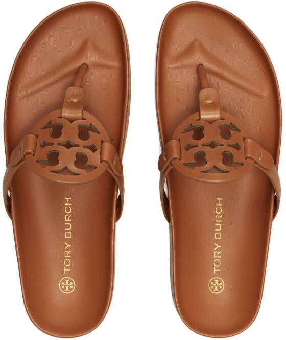 Tory Burch Miller sandalen met teenbandje Bruin