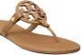 Tory Burch Miller teenslippers met logopatroon Beige - Thumbnail 4