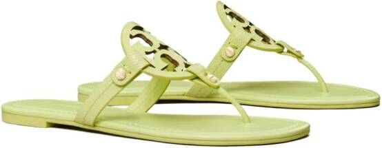 Tory Burch Miller teenslippers met logopatroon Groen