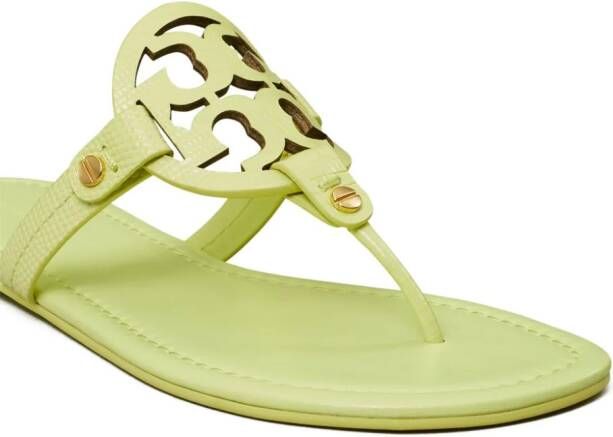 Tory Burch Miller teenslippers met logopatroon Groen