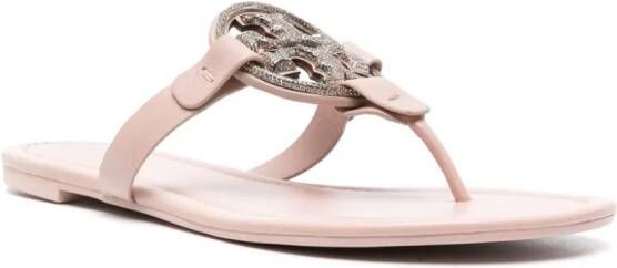 Tory Burch Miller teenslippers Roze