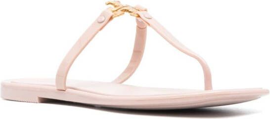 Tory Burch Roxane Jelly slippers met logo plakkaat Roze