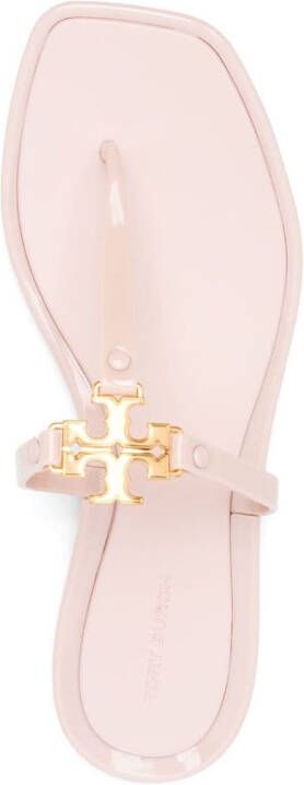 Tory Burch Roxane Jelly slippers met logo plakkaat Roze