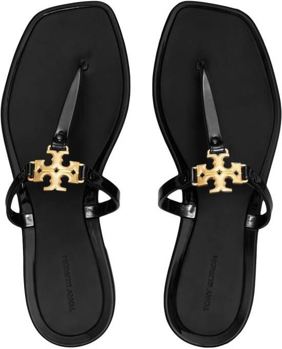 Tory Burch Roxanne Jelly slippers met T-bandje Zwart