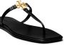 Tory Burch Roxanne Jelly slippers met T-bandje Zwart - Thumbnail 4