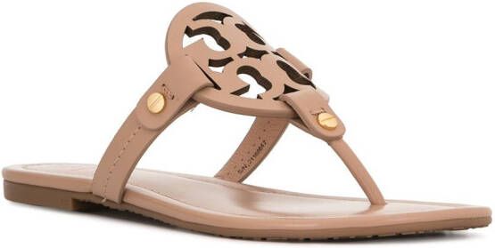 Tory Burch T-medaillon sandalen Beige