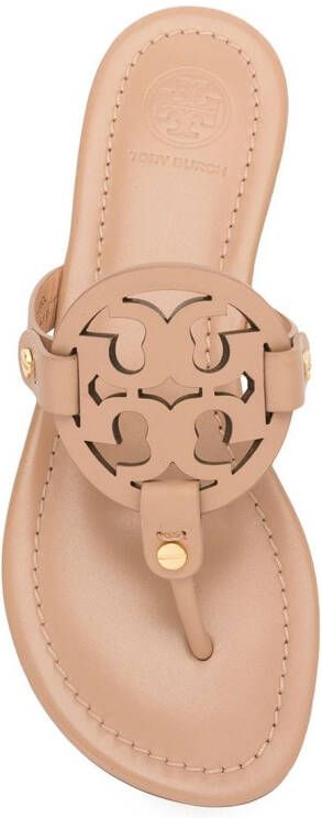 Tory Burch T-medaillon sandalen Beige