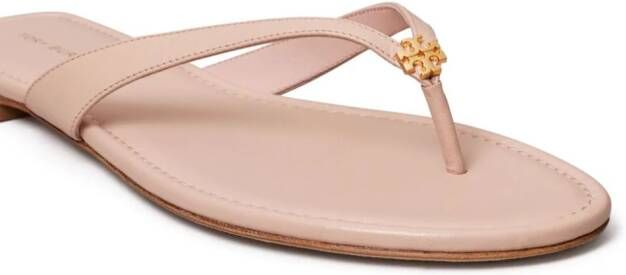 Tory Burch Teenslippers met logoplakkaat Roze